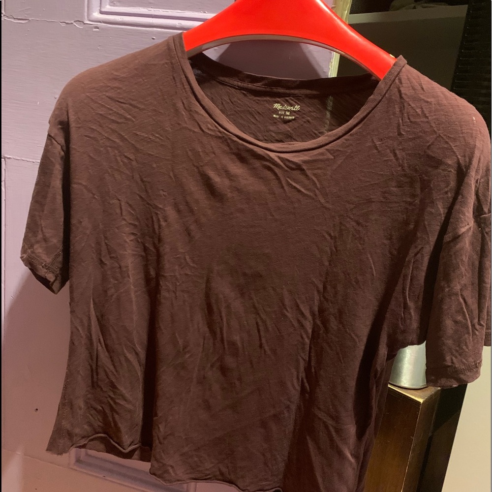 Beautiful brown Madewell tee (cropped)
